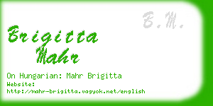 brigitta mahr business card